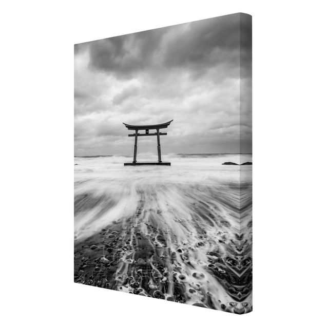 Leinwandbilder Wohnzimmer modern Japanisches Torii im Meer