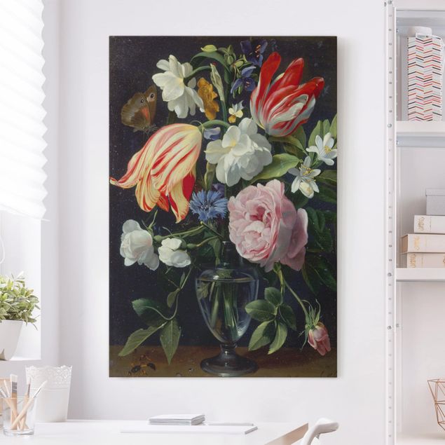 Leinwand Bilder XXL Daniel Seghers - Vase mit Blumen