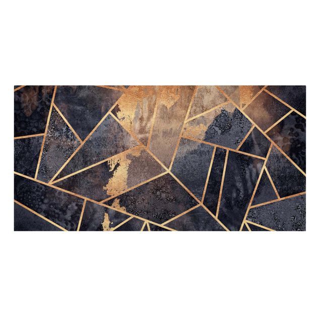 Wandbild Muster Onyx mit Gold