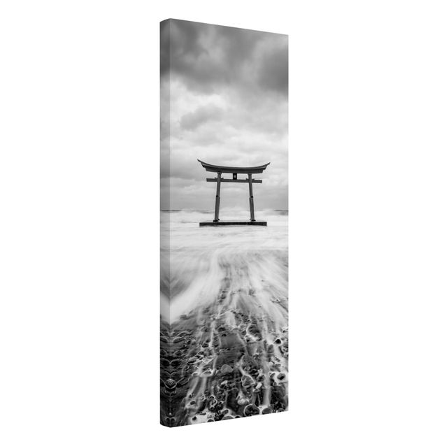 Kunstdrucke auf Leinwand Japanisches Torii im Meer