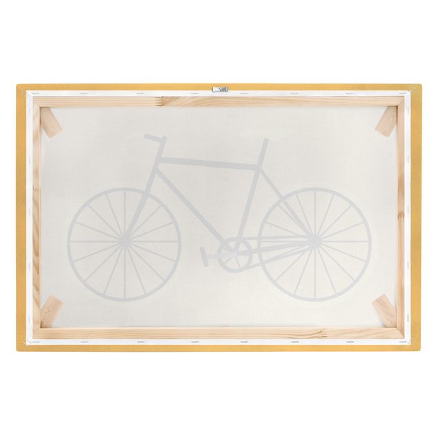 Leinwandbild - Fahrrad in Gelb - Querformat 2:3