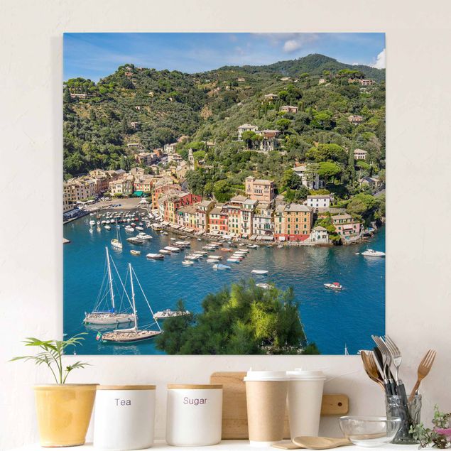 Leinwand Bilder XXL Portofino Harbour