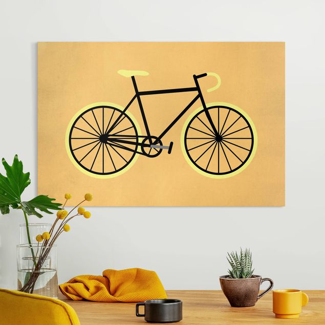 Wandbilder XXL Fahrrad in Gelb