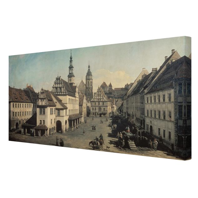 Leinwandbilder Skyline Bernardo Bellotto - Der Marktplatz in Pirna