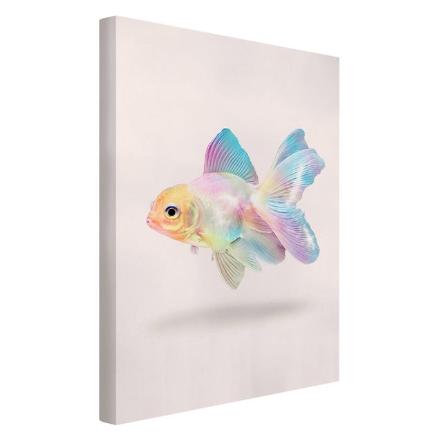 Kunstdrucke auf Leinwand Fisch in Pastell