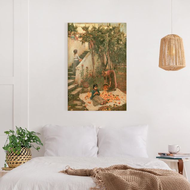 Kunstdrucke auf Leinwand John William Waterhouse - Die Orangenpflücker