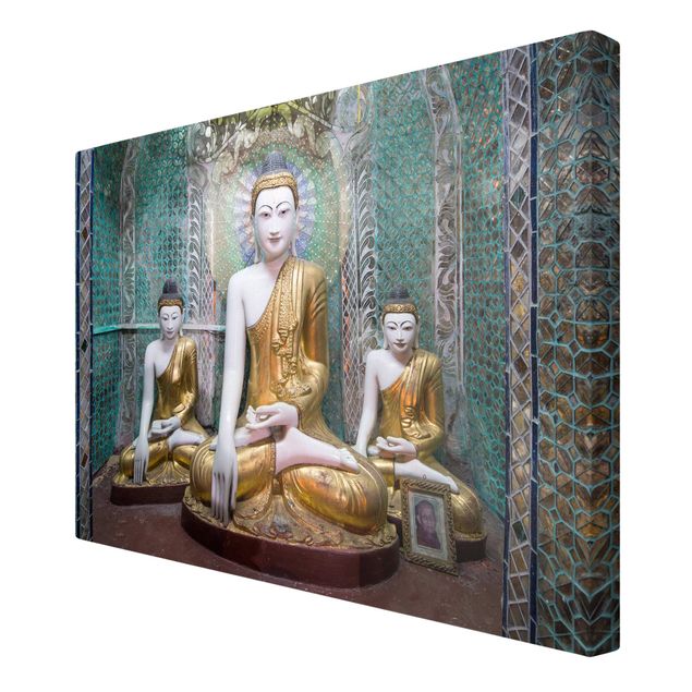 Leinwandbilder Wohnzimmer modern Buddha Statuen
