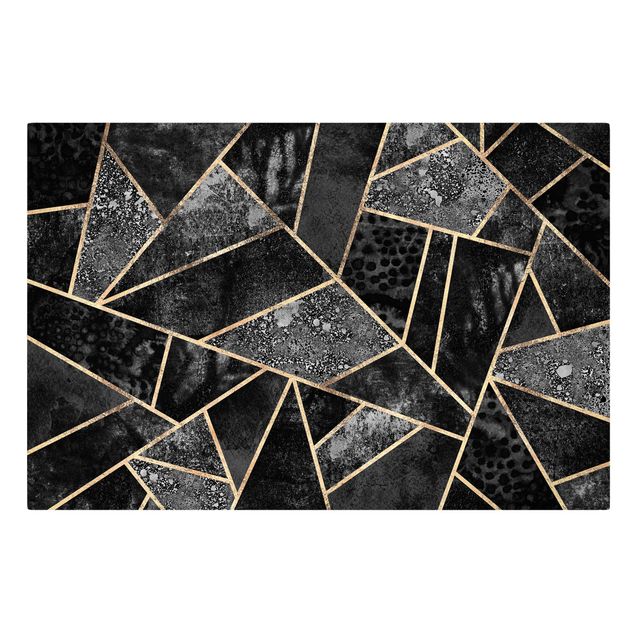 Leinwandbilder Muster Graue Dreiecke Gold