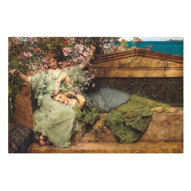 Moderne Leinwandbilder Wohnzimmer Sir Lawrence Alma-Tadema - Im Rosengarten