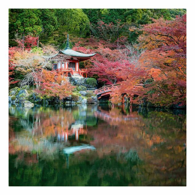Moderne Leinwandbilder Wohnzimmer Daigo ji Tempel im Herbst