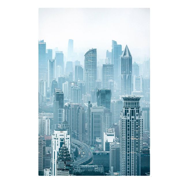 Moderne Leinwandbilder Wohnzimmer Kühles Shanghai