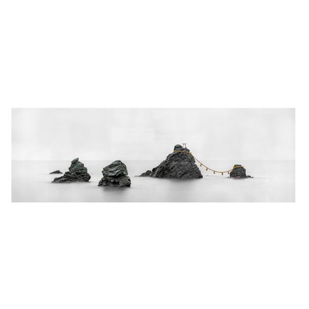 Leinwandbild Kunstdruck Meoto Iwa - die verheirateten Felsen