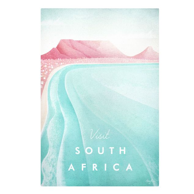 Leinwandbilder Strand und Meer Reiseposter - Südafrika