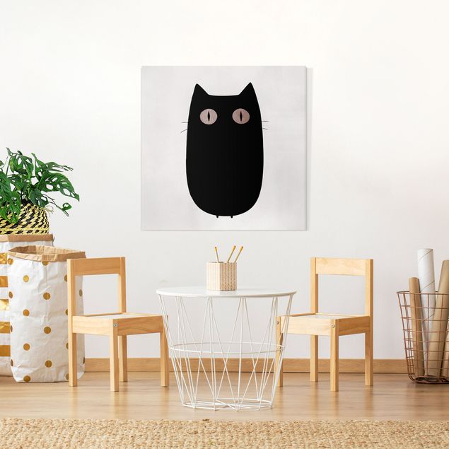 Leinwand Katze Schwarze Katze Illustration