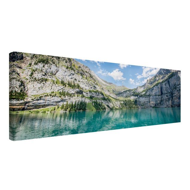 Kunstdrucke auf Leinwand Traumhafter Bergsee