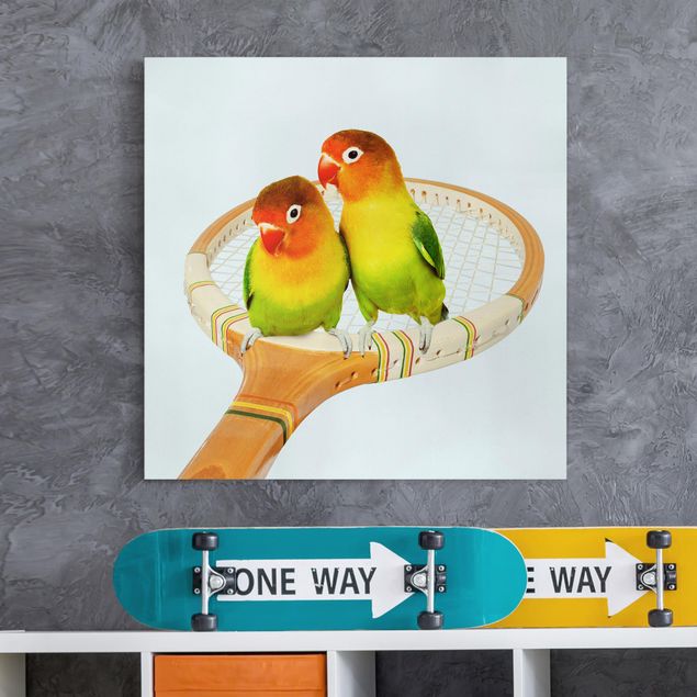 Wandbilder XXL Tennis mit Vögeln