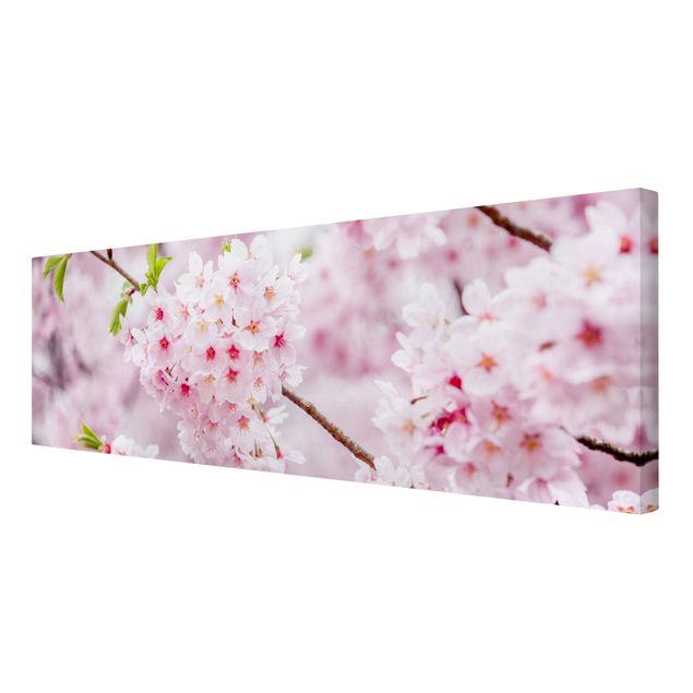 Moderne Leinwandbilder Wohnzimmer Japanische Kirschblüten