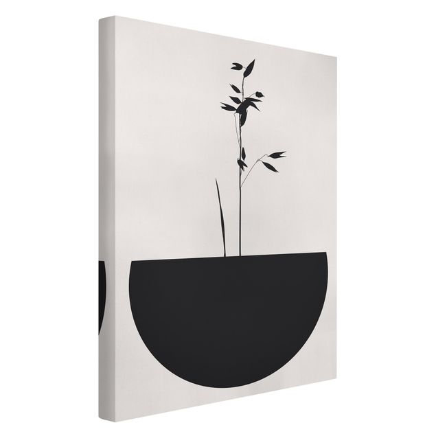 Kunstdrucke auf Leinwand Grafische Pflanzenwelt - Zartes Wachstum