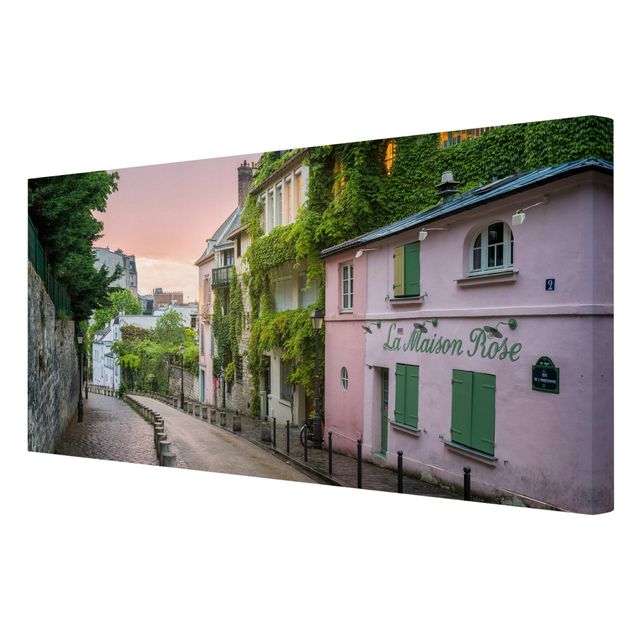 Wandbilder Skyline Rosa Dämmerung in Paris