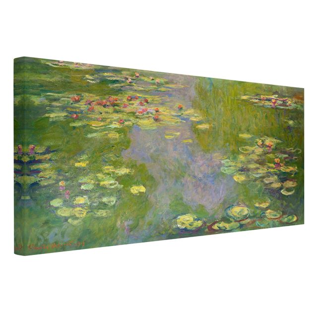 Leinwandbild Kunstdruck Claude Monet - Grüne Seerosen
