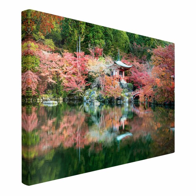 Leinwandbilder Skyline Daigo ji Tempel im Herbst