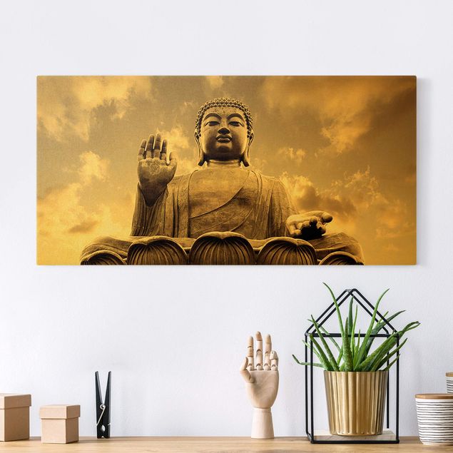 Wandbilder XXL Großer Buddha Sepia