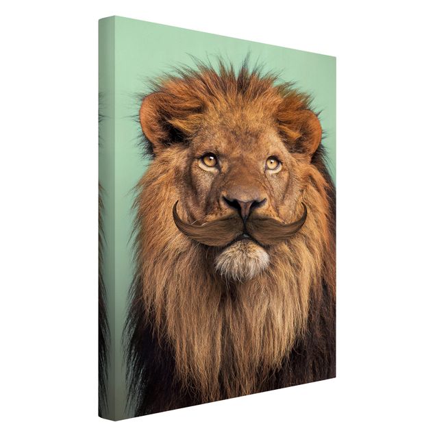 Kunstdrucke auf Leinwand Löwe mit Bart