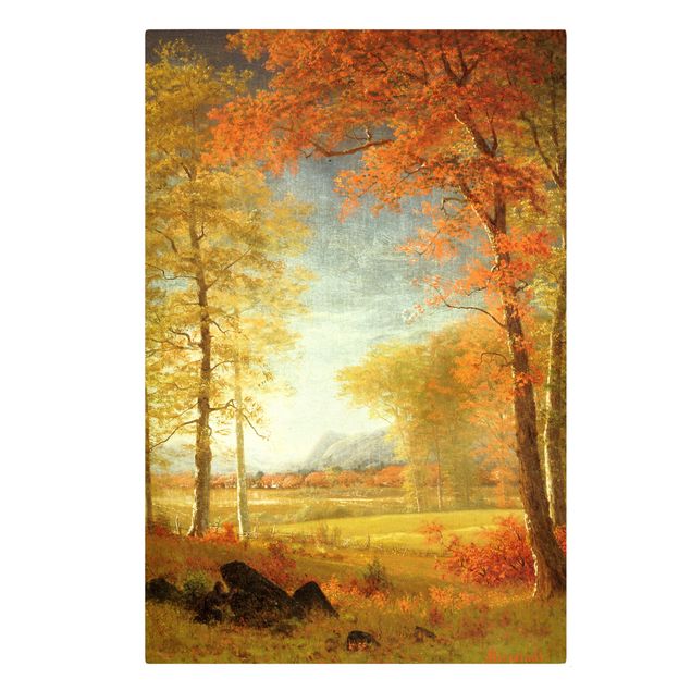 Wandbilder Wald Albert Bierstadt - Herbst in Oneida County, New York