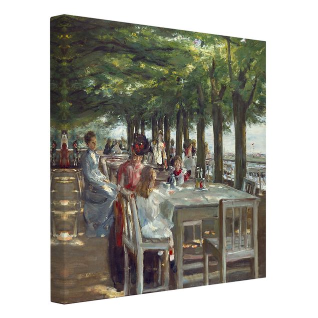 Leinwand Kunstdruck Max Liebermann - Terrasse des Restaurants Jacob
