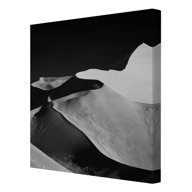 Leinwandbilder Schwarz-Weiß Wüste - Abstrakte Dünen
