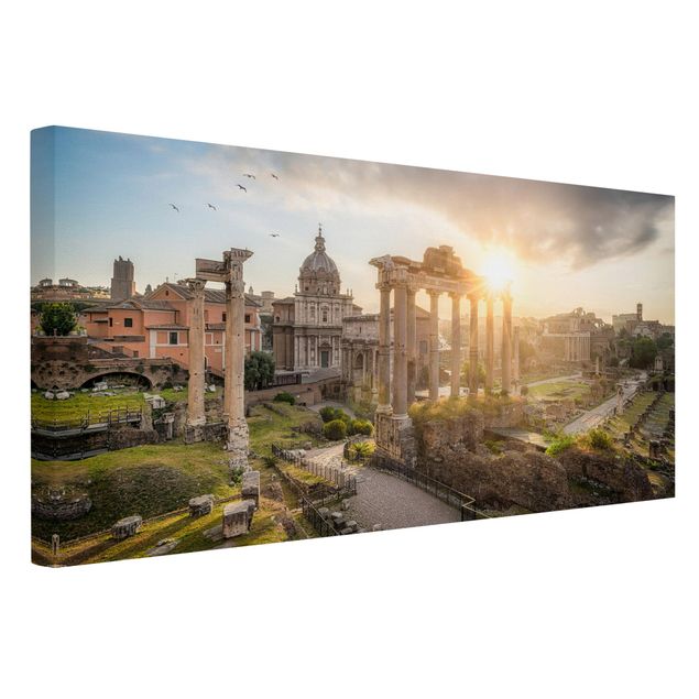 Wandbilder Skyline Forum Romanum bei Sonnenaufgang