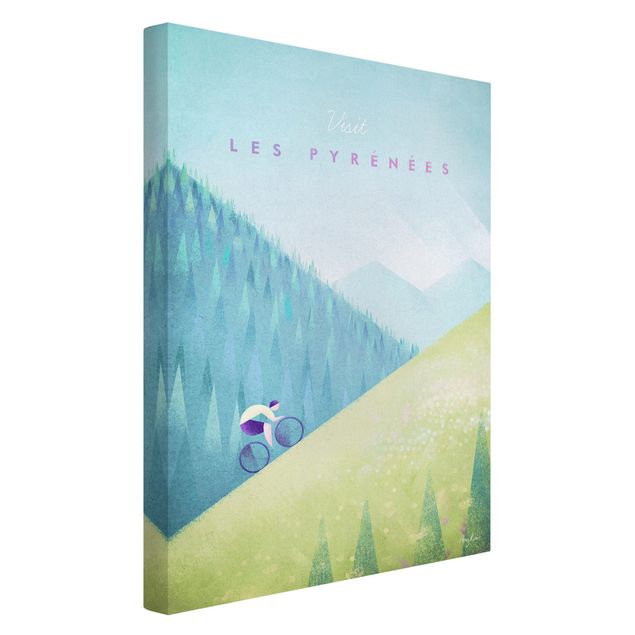 Leinwandbild Kunstdruck Reiseposter - Die Pyrenäen