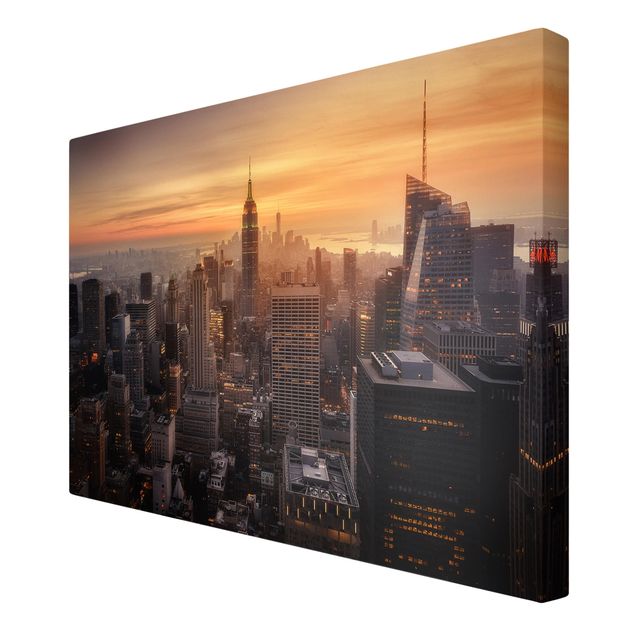 Leinwandbilder Manhattan Skyline Abendstimmung