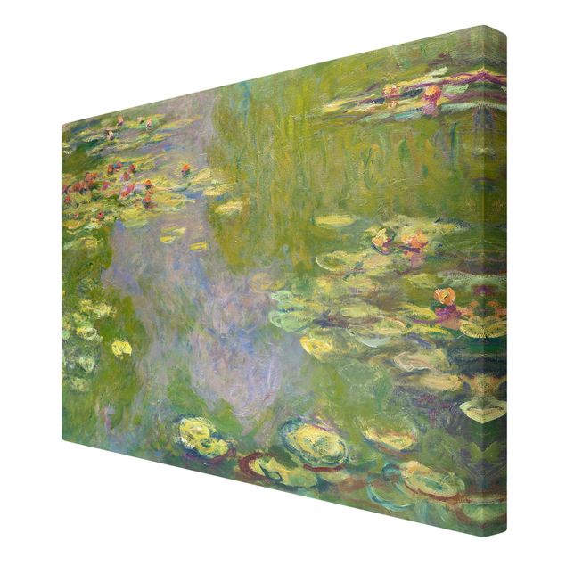 Moderne Leinwandbilder Wohnzimmer Claude Monet - Grüne Seerosen