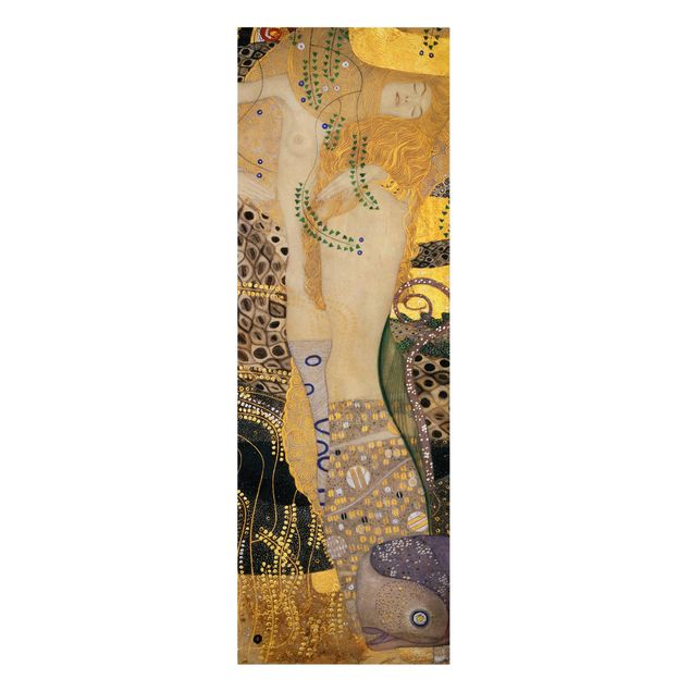 Leinwandbild Kunstdruck Gustav Klimt - Wasserschlangen I