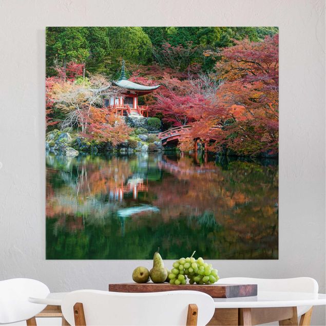 Leinwand Bilder XXL Daigo ji Tempel im Herbst