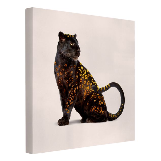 Tierbilder auf Leinwand Goldener Panther