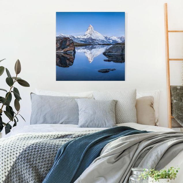 Leinwandbilder Natur Stellisee vor dem Matterhorn