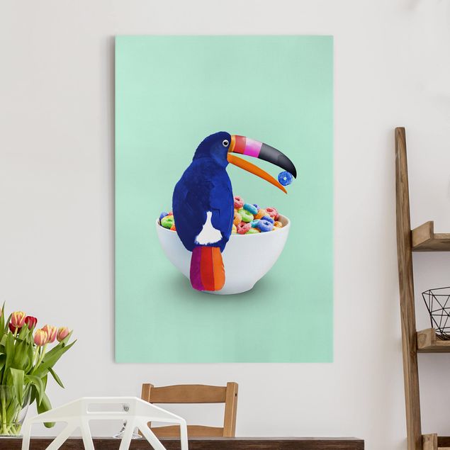 Wandbilder Vögel Frühstück mit Tukan