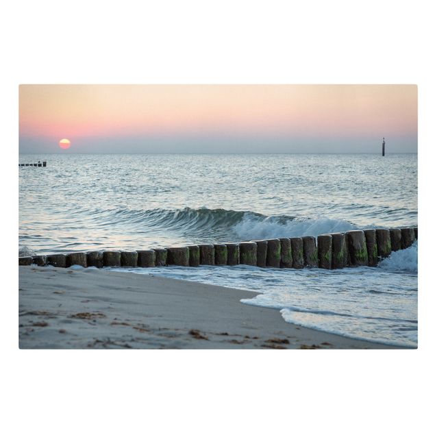 Kunstdrucke auf Leinwand Sonnenuntergang am Meer
