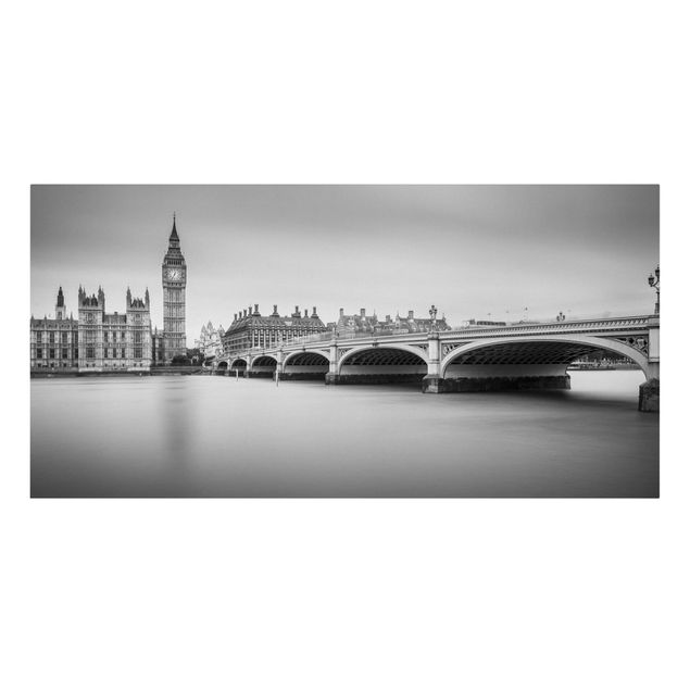Moderne Leinwandbilder Wohnzimmer Westminster Brücke und Big Ben
