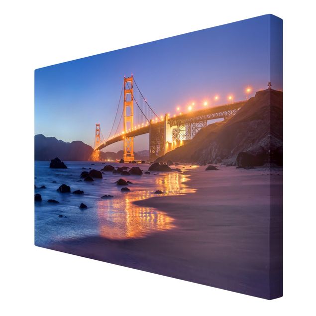 Leinwandbilder Golden Gate Bridge am Abend