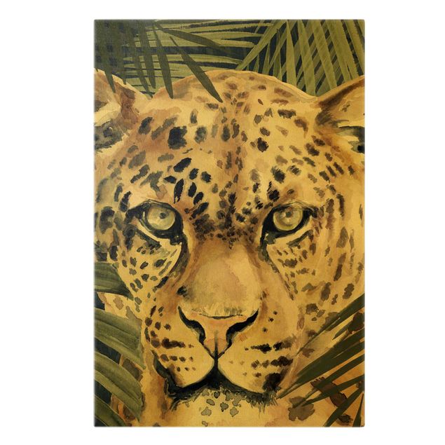 Tierbilder auf Leinwand Leopard im Dschungel