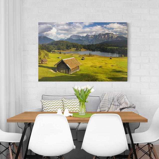 Leinwandbilder Wohnzimmer modern Geroldsee Oberbayern