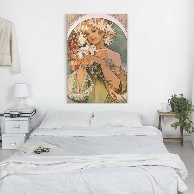 Wandbilder Blumen Alfons Mucha - Blume