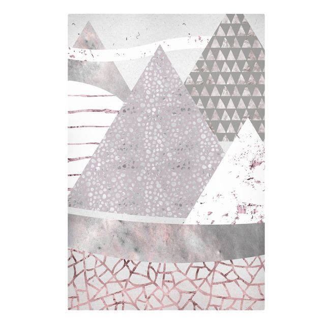 Leinwandbilder Muster Abstrakte Berglandschaft Pastellmuster