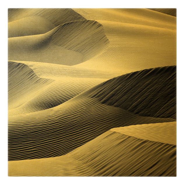 Leinwandbilder Wohnzimmer modern Wellenmuster im Wüstensand