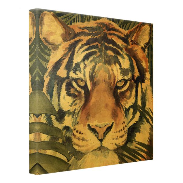 Kunstdrucke auf Leinwand Tiger im Dschungel