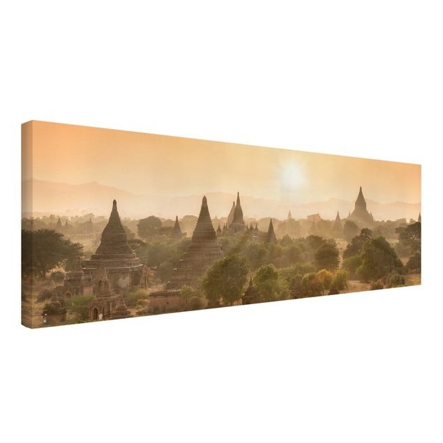 Leinwandbilder Landschaft Sonnenuntergang über Bagan