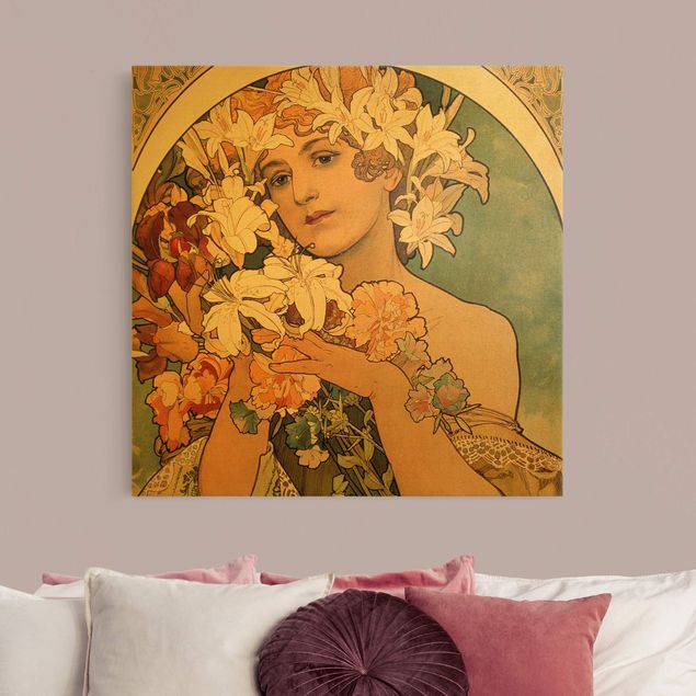 Bilder Jugendstil Alfons Mucha - Blume